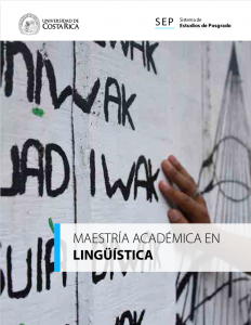 Maestría Académica en Lingüística